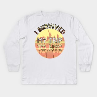 I survived my trip to NYC Kids Long Sleeve T-Shirt